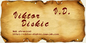 Viktor Diskić vizit kartica